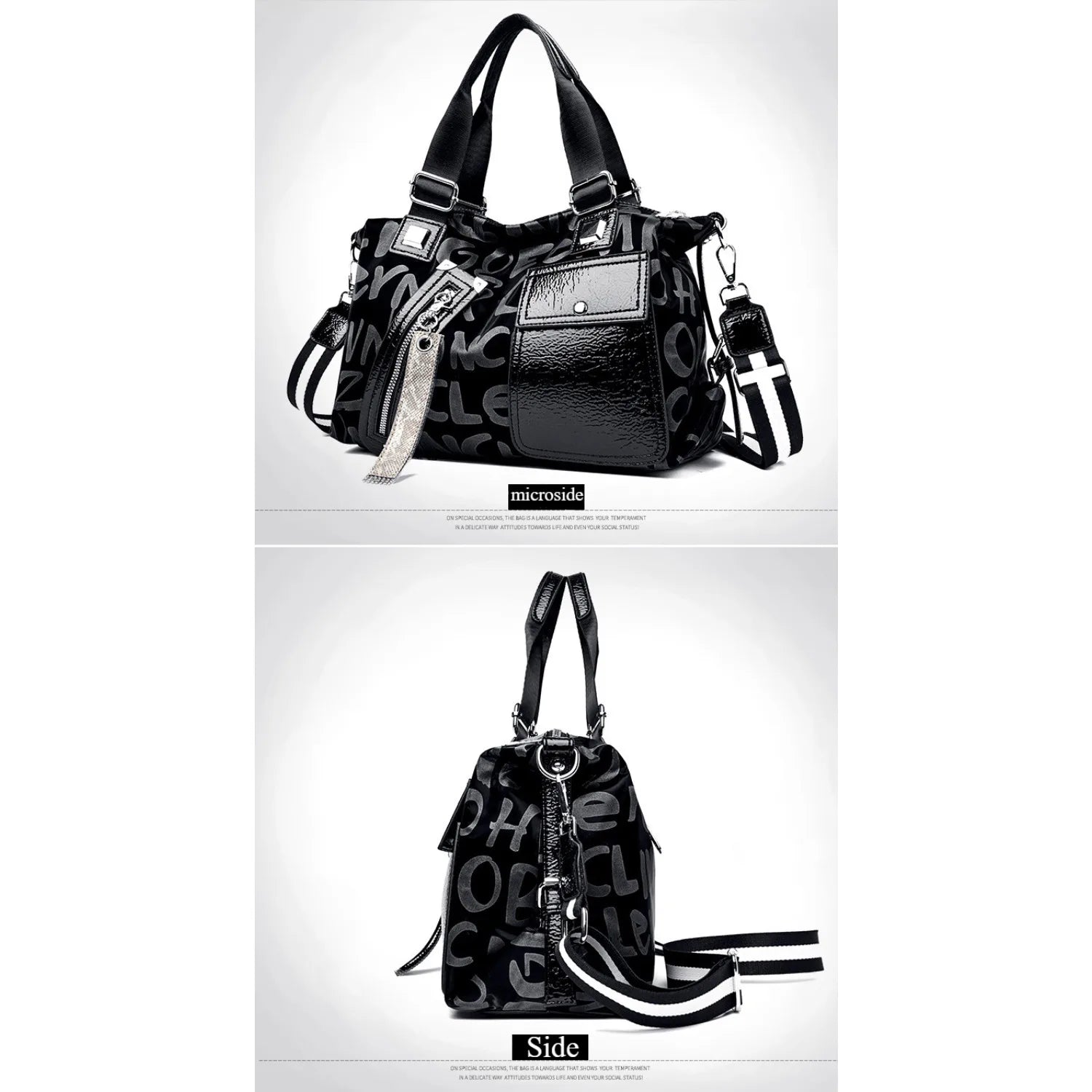2025 New Letter Pattern Large Capacity Women’s Shoulder Bag – Stylish Multi-Functional Crossbody for Daily Travel 👜✨