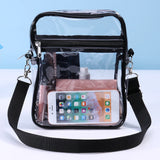 Transparent TPU Crossbody Bag — Stadium-Approved Clear Shoulder Messenger Purse for Travel, Concerts & Sports