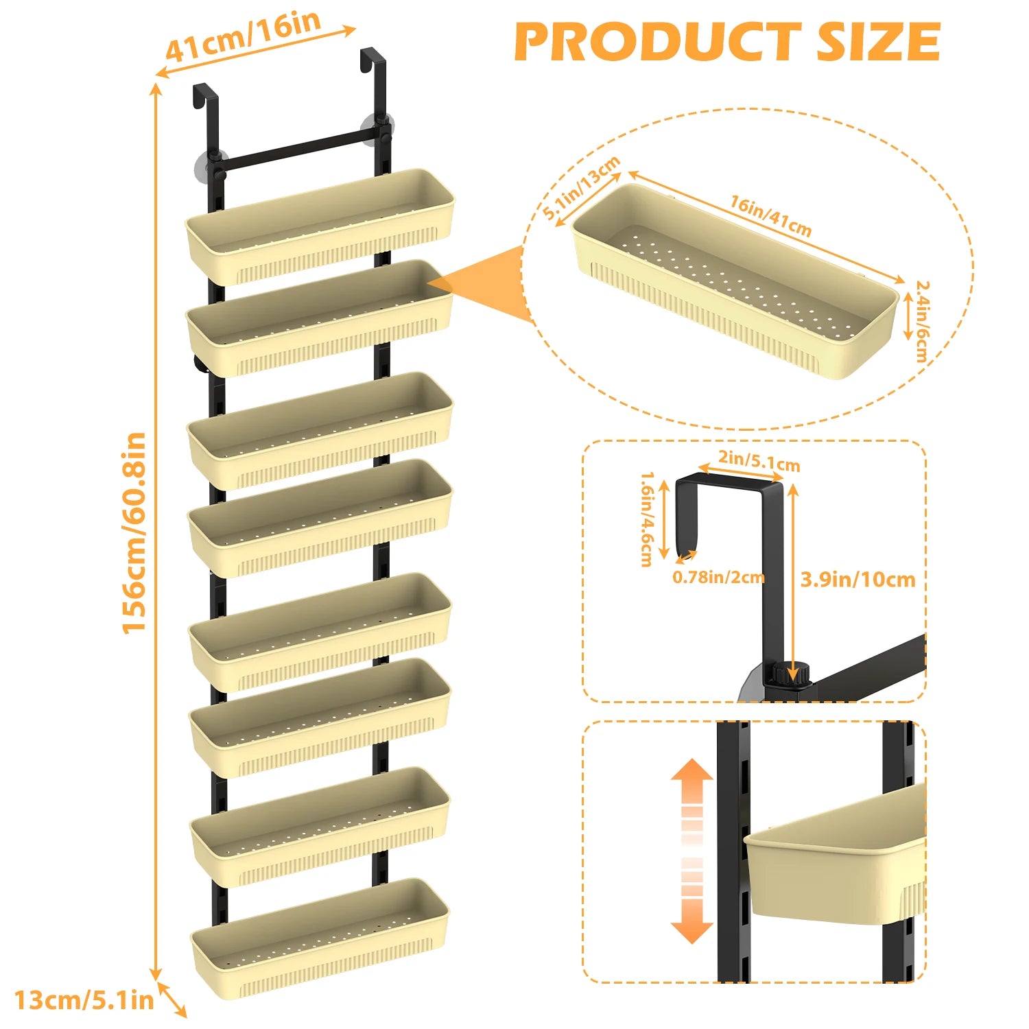 Scenes With Racks Adjustable Wall-Mounted 8-Layer Storage Rack – Multi-Scene Organizer ...