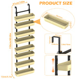 Adjustable Wall-Mounted 8-Layer Storage Rack – Multi-Scene Organizer for Kitchen, Bathroom & Closet