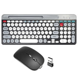 2.4GHz + Bluetooth Dual-Mode Keyboard & Mouse Combo – Multi-Device Wireless Set Compatible with iOS, Android, Windows & Mac