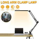 💡 LED Desk Lamp with Clamp – 10W Swing Arm Dimmable Light with 10 Brightness Levels & 3 Lighting Modes, Eye-Caring