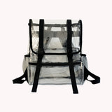 Transparent PVC Laptop Backpack – Waterproof Clear Casual Book Bag with Large Capacity for Women & Men