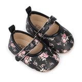 Infant Girls’ Sparkly Mary Jane Shoes – Glittery Sequin Soft PU Leather Flats with Non-Slip Sole for First Walkers