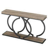 Tribesigns 55" Gold Console Table – Modern Faux Marble Entryway & Sofa Table | Narrow Long Accent Table for Hallway or Living Room