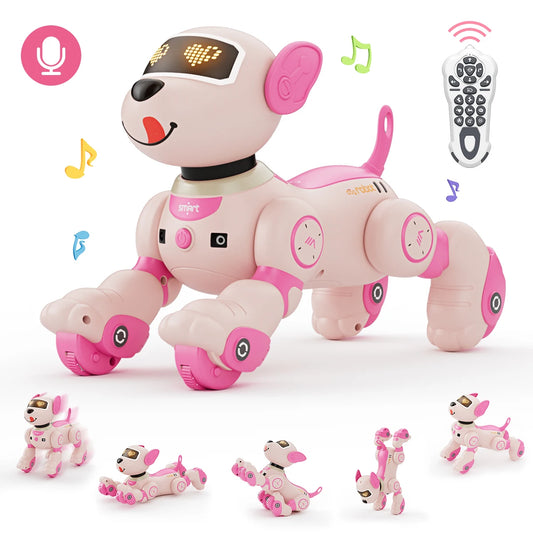 VATOS Robot Dog Toy – Interactive Voice & Remote Control Puppy with Touch Sensors, 20+ Modes, Fun Pet Toy for Kids