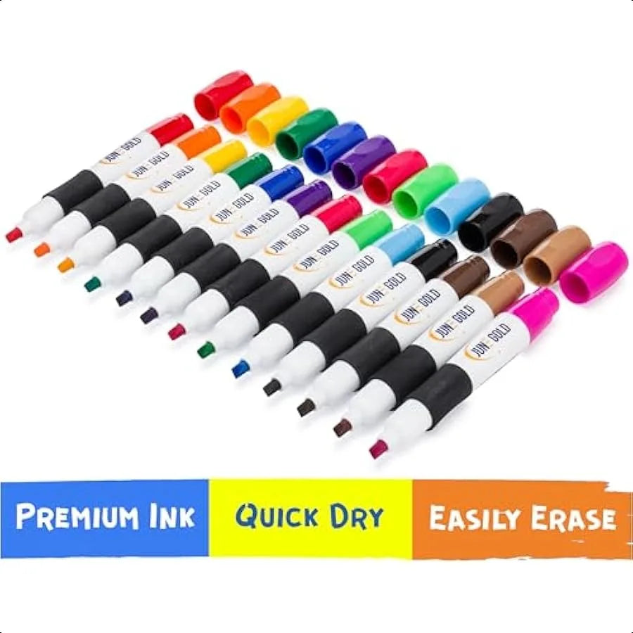 Dry Erase Marker Set – 39 Assorted Whiteboard Markers in 13 Colors with Chisel Tip & Low-Odor Ink 🖊️