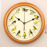 Singing Bird Wall Clock – Creative Quiet Round Hanging Clock for Living Room, Office & Home Décor