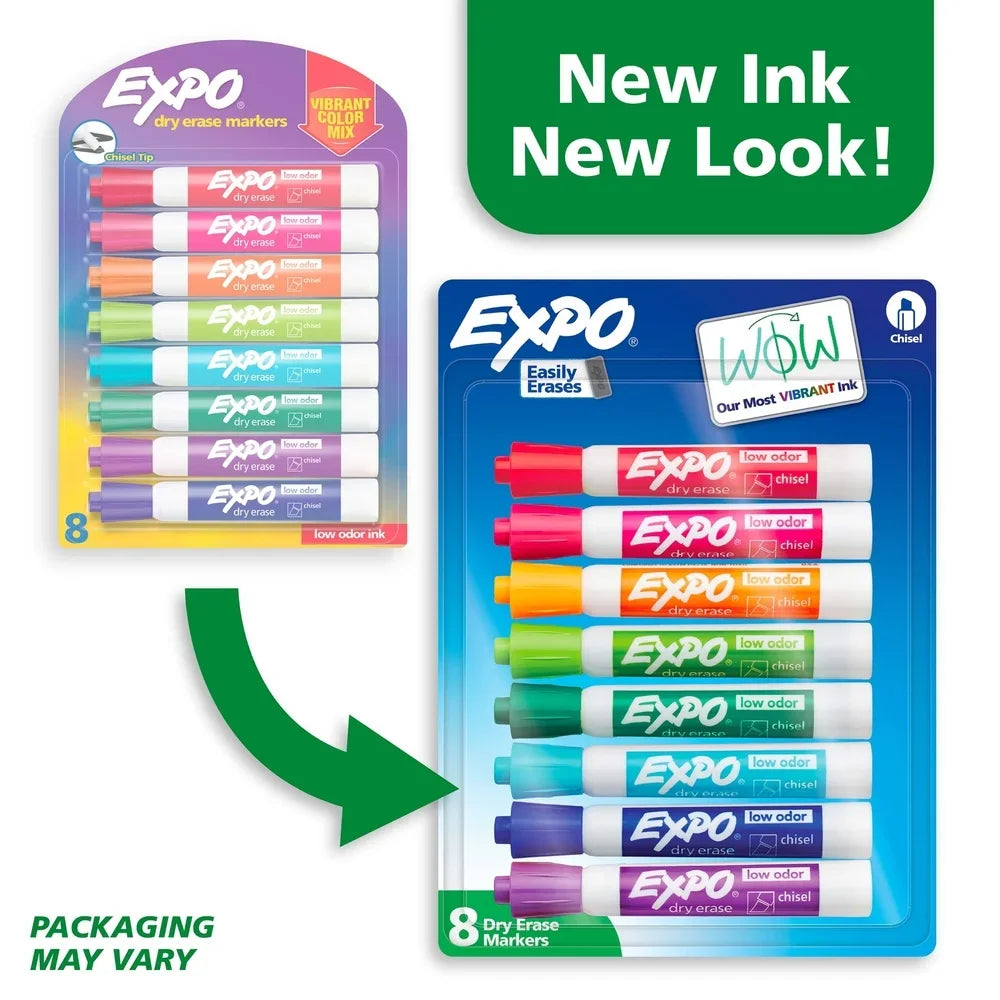 Dry Erase Markers – 8-Pack Low-Odor Chisel Tip Whiteboard Markers for Classroom, Office & Home 🖊️