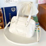 Women’s Transparent Love-Heart Satchel – Adjustable Strap PU Crossbody Bag