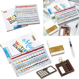 Mini Portable Watercolor Palette Set – Wooden Grid Paint Box with Multi-Colors for Artists, Students & Beginners