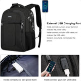 15.6" Water-Resistant School Backpack – USB Charging Laptop Bookbag for Teen Boys, Men & Women | Durable Student Daypack