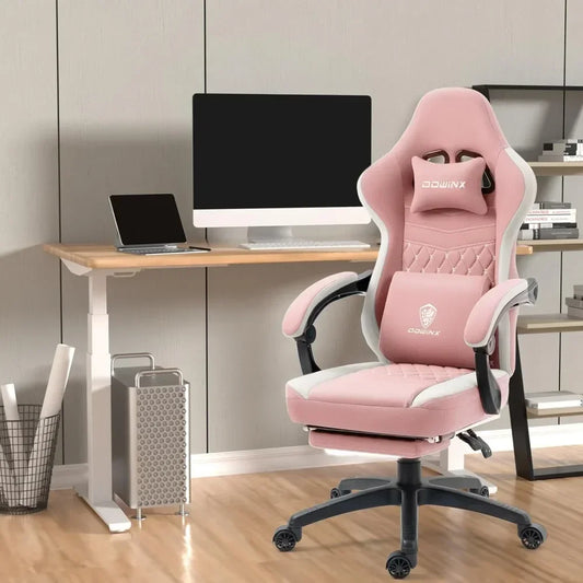Ergonomic Gaming Chair – Breathable Fabric Gamer Seat with Gel Pad, Pocket Spring Cushion & Storage Bag