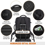 40L Expandable Travel Backpack — Waterproof Large-Capacity Luggage & Laptop Bag for Business + Adventure Trips