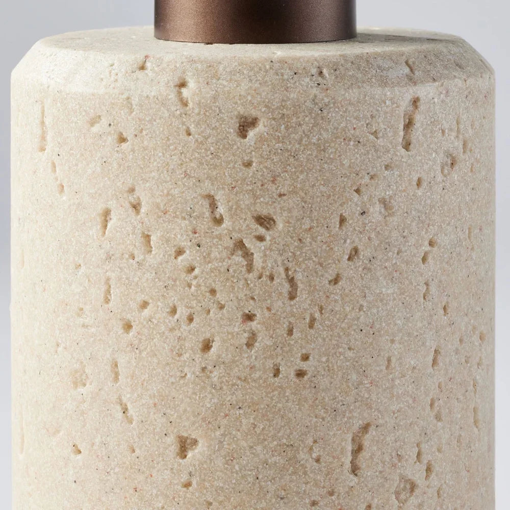 Faux Stone Soap Pump – Compact Modern Lotion & Soap Dispenser for Bathroom or Kitchen