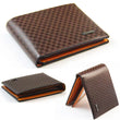 Men’s Short PU Leather Wallet – Elegant Credit Card Holder & Billfold Purse with ID Window and Clutch Design
