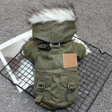 Dog Winter Jacket with Harness – Heavy-Duty Warm Coat & Hoodie Vest for Outdoor Hiking (Small–Large Dogs)