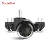 SucceBuy 2–3 Inch Office Chair Wheels (Set of 5) – Universal Replacement Casters for Gaming & Desk Chairs, Smooth on Hardwood & Carpet