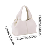 Women’s Soft Cloud Dumpling Bag – Solid Color PU Leather Clutch with Removable Strap, Retro Crossbody & Top Handle Purse