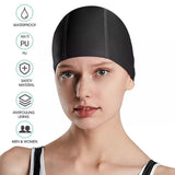 Solid Color Waterproof Swimming Cap for Men & Women – Long Hair Friendly Swim Hat 🏊‍♂️