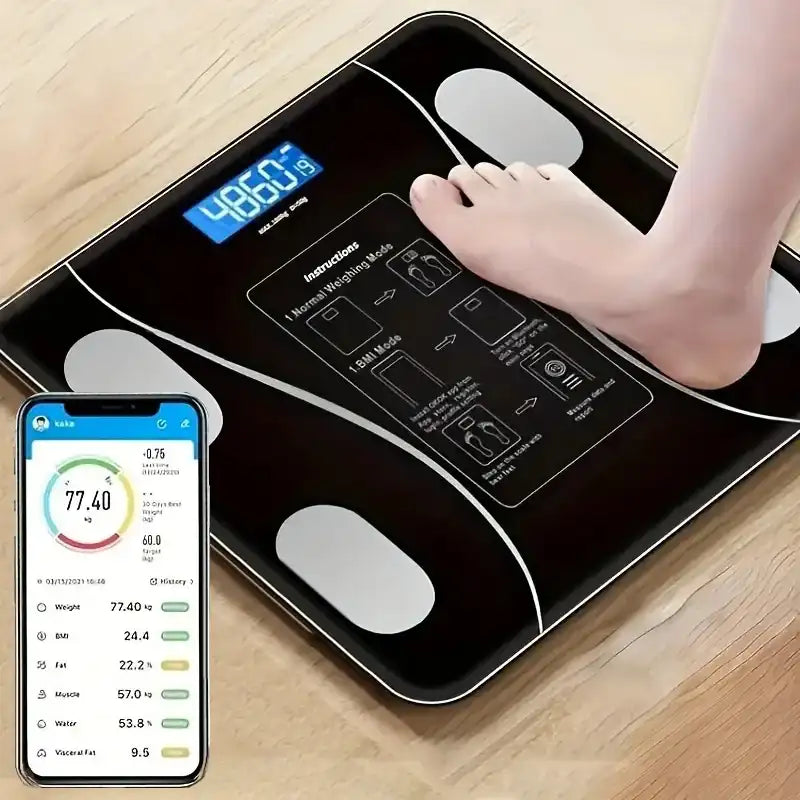 “Smart Body Fat Scale – Wireless LED Digital Bathroom Weight Scale with Body Composition Analyzer”