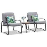 “3-Piece Rocking Bistro Set – Wicker Patio Chairs with Cushions & Coffee Table for Porch, Garden & Outdoor Living”