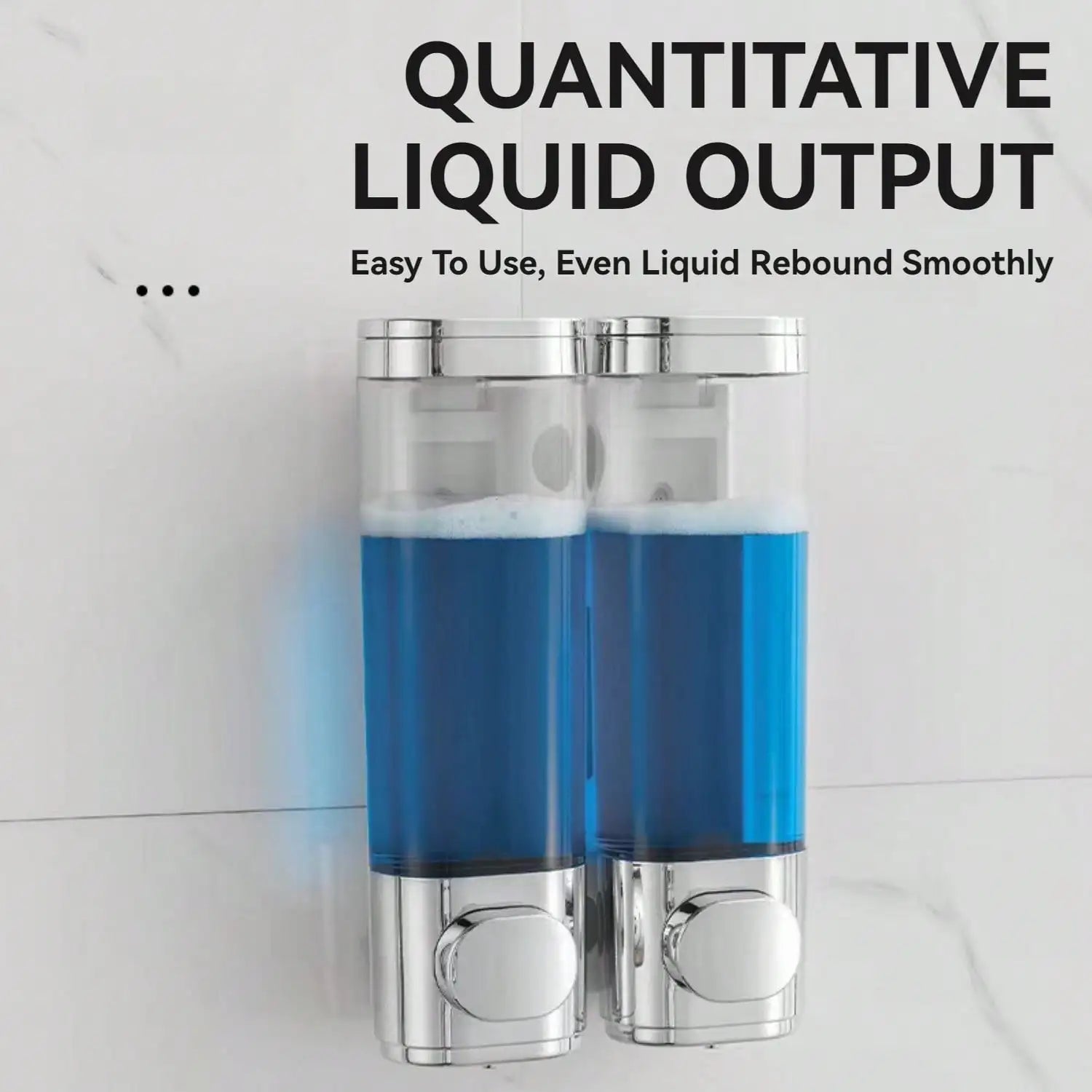 3-in-1 Chamber Wall-Mounted Shower Dispenser & Organizer – Pump for Shampoo, Soap & Conditioner