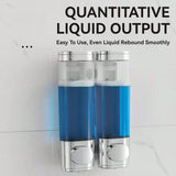 3-in-1 Chamber Wall-Mounted Shower Dispenser & Organizer – Pump for Shampoo, Soap & Conditioner