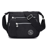 Women’s Waterproof Nylon Floral Multi-Pocket Crossbody Bag – Casual Shoulder Messenger Bag