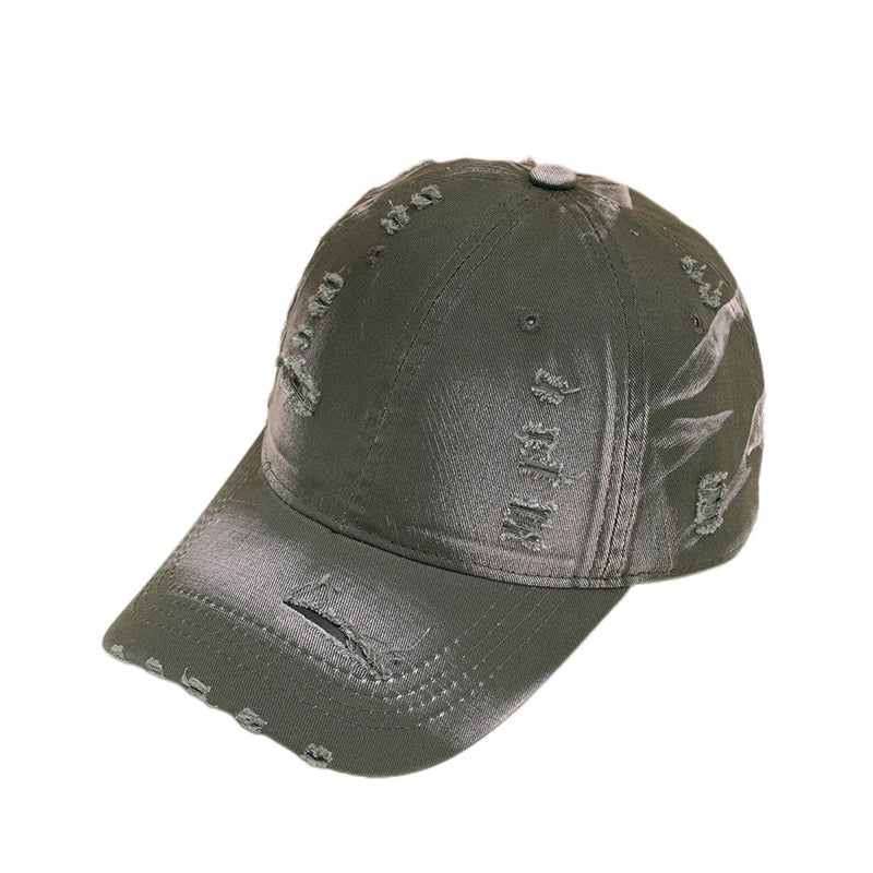 Classic Distressed Denim Baseball Cap – Vintage Adjustable Dad Hat for Outdoor Sports, Travel & Casual Wear