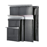 500 Pack Metallic Black Poly Bubble Mailers – 7″×6.75″ Extra-Wide Glamour Padded Envelopes for Secure Shipping