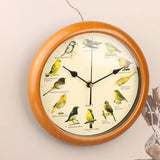 Singing Bird Wall Clock – Creative Quiet Round Hanging Clock for Living Room, Office & Home Décor