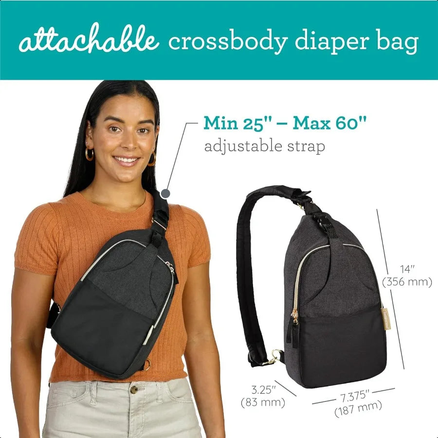 Flip 4-in-1 Convertible Baby Carrier & Crossbody Diaper Bag – Adjustable Ergonomic Babywearing Essential for Newborns