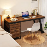 59″ Computer Desk with 3 Drawers – Large Writing Table Workstation with File Storage for Home Office