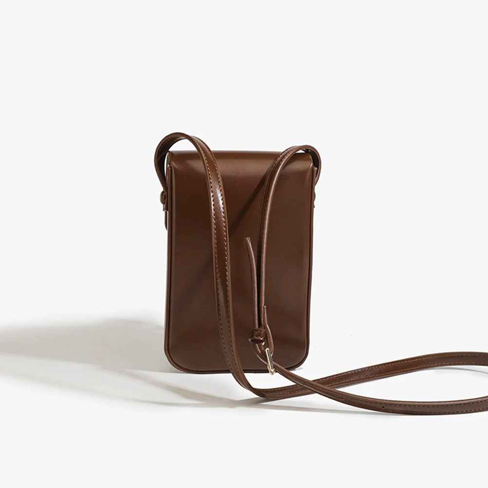 Minimalist Women’s Crossbody Bag – Retro PU Leather Shoulder Bag with Adjustable Strap