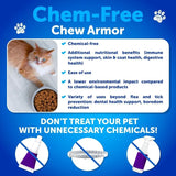 Natural Flea & Tick Prevention for Cats – Chewable Daily Supplement with Vitamins, Oral Pills for Cats & Kittens