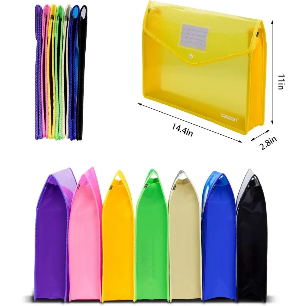 Waterproof Transparent Expandable Folder – Colorful File Organizer for Office, School & Home 📂