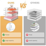 3-Tier Stackable File & Paper Tray Desk Organizer – Clear Desktop Document Sorter