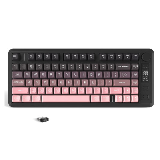 Attack Shark M75 Wireless Gaming Keyboard – Membrane with Knob, OLED Display & Gradient PBT Keycaps