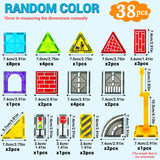 Magnetic Road Set with Car Toys – Creative Magnet Building Blocks Construction Kit for Toddlers, Educational STEM Gift for Boys & Girls