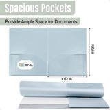 Heavy-Duty Plastic Folders – 5-Pack Muted Pastel 2-Pocket File Folders, Letter Size (8.5" x 11") 🌸