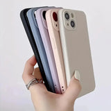 5-Piece Solid Color iPhone Case Set – Anti-Collision Protective Covers for iPhone 16 to iPhone 7/8 Plus & Pro Max