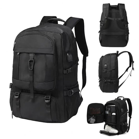 50–80L Men’s Waterproof Travel Laptop Backpack – Large-Capacity USB Charging Business & School Bag | Outdoor Sports Daypack