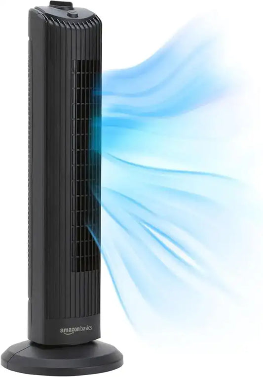 28'' Oscillating Tower Fan - Quiet, 3 Speed Cooling for Home & Office