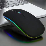 Rechargeable Wireless RGB Mouse – Ergonomic Silent Click USB Mouse with Backlit Design for Laptop & Computer