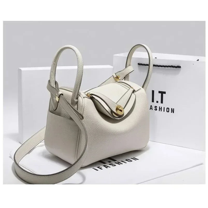 Genuine Leather Lady “Lindi” Large Shoulder Bag – Luxe Women’s Side Handbag