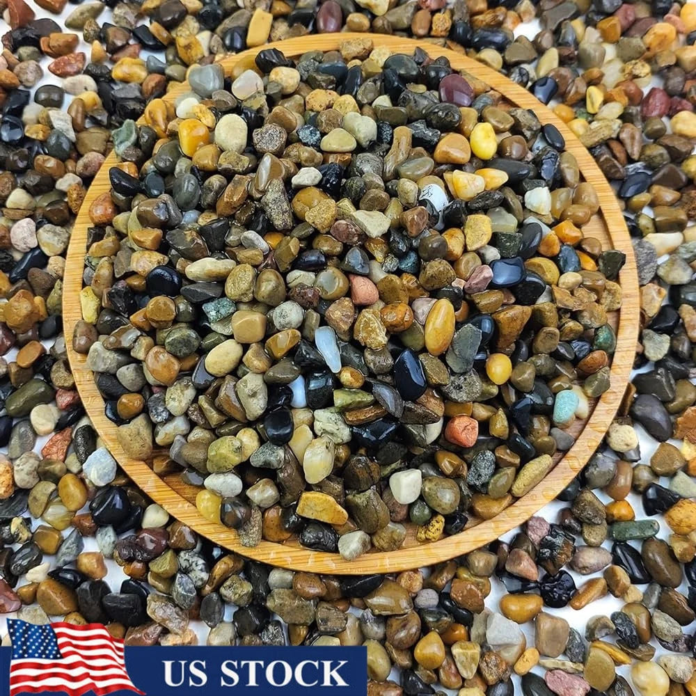 RiverStone 5-lb Aquarium Gravel – Decorative Pea Rocks for Fish Tanks, Planters & Vases (¼-inch