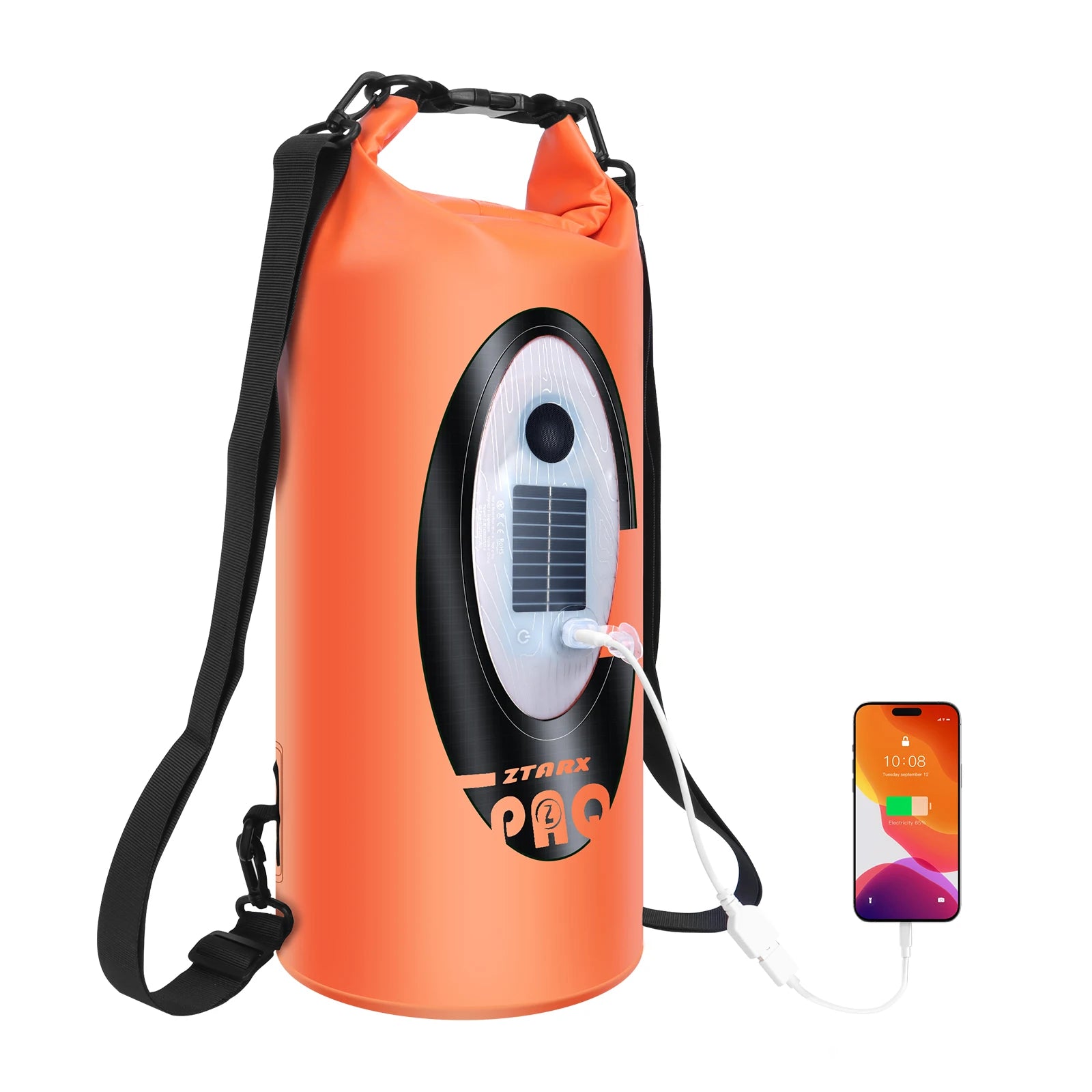 SELORSS Solar-Powered Hiking Backpack – Waterproof Camping & Climbing Daypack | Large-Capacity Outdoor Bag with Bluetooth Speaker
