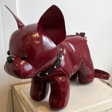 Unisex Bulldog-Shaped PU Leather Crossbody Bag – Adjustable Strap Shoulder Handbag