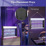 3200 V Electric Bug Zapper – Indoor Mosquito & Insect Killer with Hanging Chain & Removable Tray